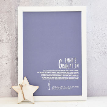 Personalised Graduation A4 Print And Poem, 2 of 7