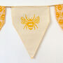 Bee Bunting. Yellow. Hanging Decoration. Handmade, thumbnail 3 of 4