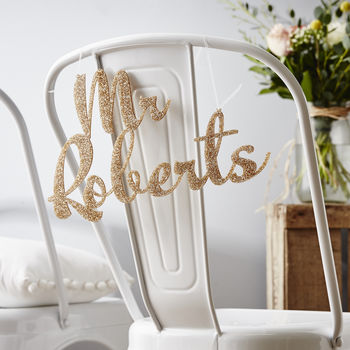 Personalised Wedding Chair Sign, 2 of 11