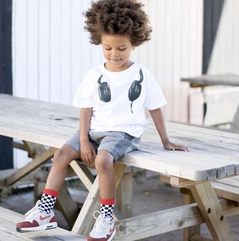 Music Dj Headphones Kids T Shirt, 3 of 5