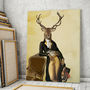 Deer Print, Deer And Chair Art, Framed Or Unframed, thumbnail 1 of 9