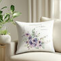 Personalised Watercolour Birth Month Flower Cushion, thumbnail 4 of 10