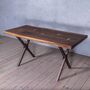 Menai Walnut Live Edge Dining Table With Spider Legs, thumbnail 1 of 5