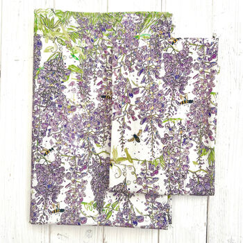 Wisteria Organic Cotton Tea Towel, 3 of 4