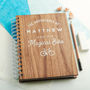 Personalised 'Magical Bike' Walnut Notebook, thumbnail 1 of 6