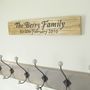 Family Name And Date Wooden Sign, thumbnail 4 of 5