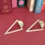 Triangle Earrings Bronze, thumbnail 2 of 6