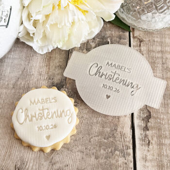 Personalised Heart Embosser For Christening Celebration, 5 of 8