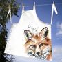 Inky Fox Apron With Optional Personalised Message, thumbnail 1 of 4