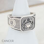 Mens Personalised Sterling Silver Zodiac Ring, thumbnail 4 of 12