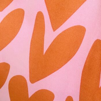 Pink / Orange Hearts Tote Bag, 3 of 3