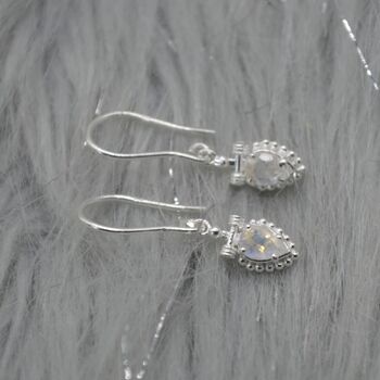 Rainbow Moonstone Teardrop Earrings: Silver Or Gold, 6 of 9