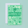 Emerald Floral 55th Anniversary Card, thumbnail 2 of 2