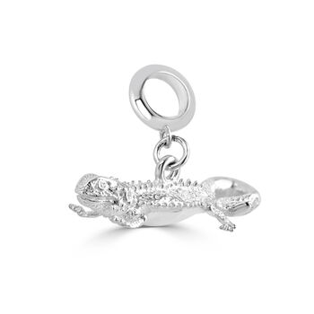 Bearded Dragon Charm Sterling Silver, 5 of 10