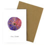 Echinozoa Purple Sea Urchin Greetings Card, thumbnail 2 of 7