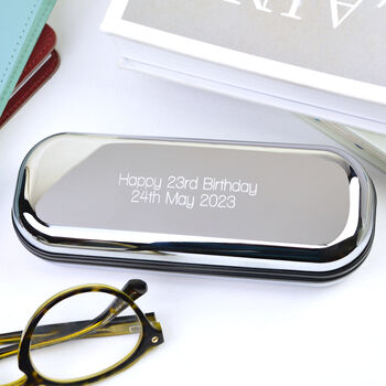 Personalised Chrome Glasses Case, 3 of 7