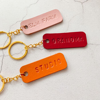 Personalised Leather Keyring Gift For Her, 2 of 8
