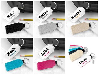 Personalised Glittery School Bag Tag, 2 of 12