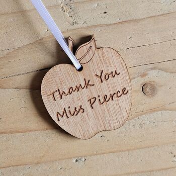 Personalised 'Thank You' Teacher Decoration And Card, 4 of 4