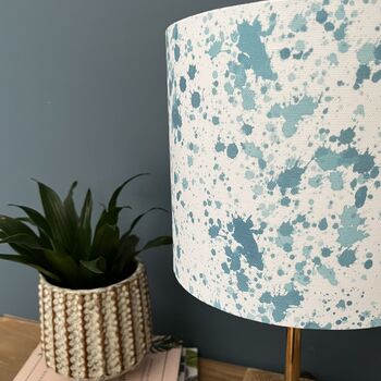 Azure Blue Abstract Paint Splat Lampshades, 2 of 6