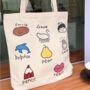 Illustration Canvas Tote Bag For School, thumbnail 3 of 8