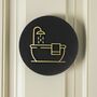 Bathroom Door Sign With Raised Bath Design, thumbnail 1 of 7