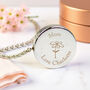 Personalised Silver Tone Flower Disc Necklace, thumbnail 1 of 5