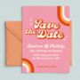 70's Retro Wedding Save The Date Cards, thumbnail 1 of 2