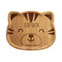 Personalised Tiger Bamboo Plate And Cutlery Set, thumbnail 4 of 4