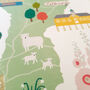 A3 Illustrated Cotswolds Map Art Print, thumbnail 3 of 4