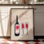 What Time Wine Wall Art Print Kitchen Disco, thumbnail 8 of 11