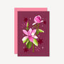 Magnolia Floral Card Burgundy, thumbnail 1 of 2