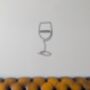 Wine Glass Minimalist Wire Wall Art, thumbnail 2 of 3