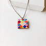 Choice Wooden Square Necklace Colourful Gift, thumbnail 4 of 9