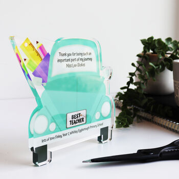 Personalised Teacher Gift Desk Stand, 7 of 7