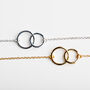 Gold Plated Interlinked Circle Necklace, thumbnail 5 of 5
