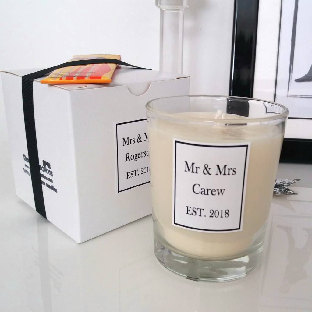 Personalised Mr And Mrs Candle By Kisses and Creations ...