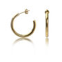 Plain Open Hoop Studs In Gold Plated, thumbnail 3 of 4
