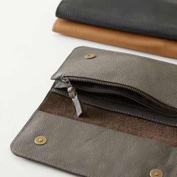 Fair Trade Handcrafted Leather Long Wallet, 6 of 11