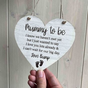 Mummy To Be Sign From Bump, Baby Shower Gift, 3 of 5