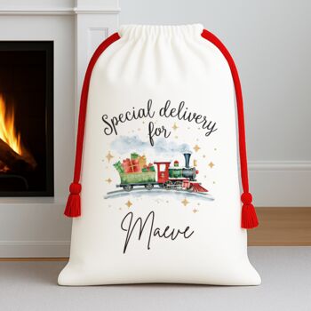 Special Delivery Train Christmas Sack, 2 of 3