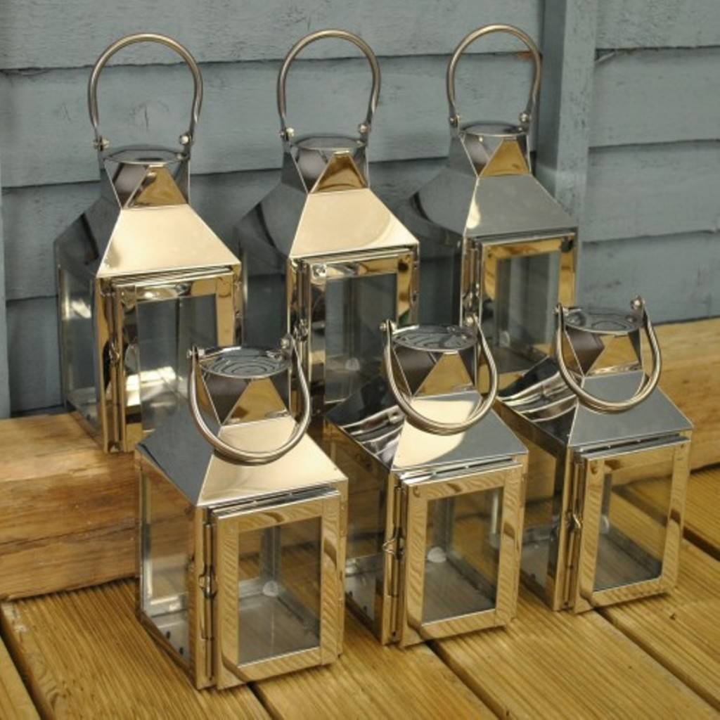 set of six amalfi tealight candle lanterns by garden selections