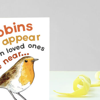 Robins Appear With Sympathy Card, 5 of 7