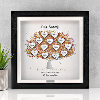 3D Personalised Grandchildren Family Tree Print In Six Colours, 5 of 12