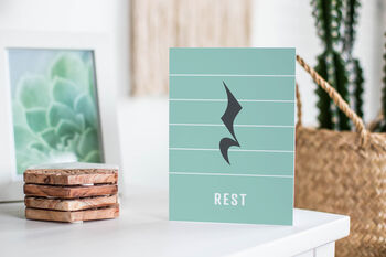 Rest Note Greetings Card | Music Teacher / Retirement, 5 of 5