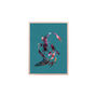 Set Of Two Turtle Koi Fish Turquoise Art Prints, thumbnail 5 of 5
