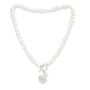Vita Pearl Necklace With Silver Cherry Blossom Charm, thumbnail 2 of 4