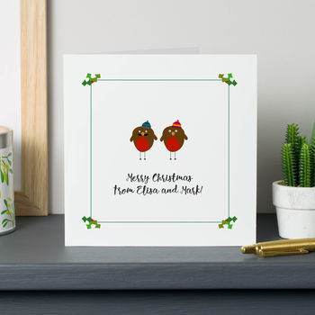 Robin Family Personalised Christmas Cards, 3 of 6