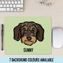 Wire Haired Dachshund Face Mouse Mat, thumbnail 1 of 4