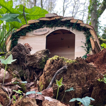 Prickles The Hedgehog Wooden House With Nesting Straw, 5 of 6